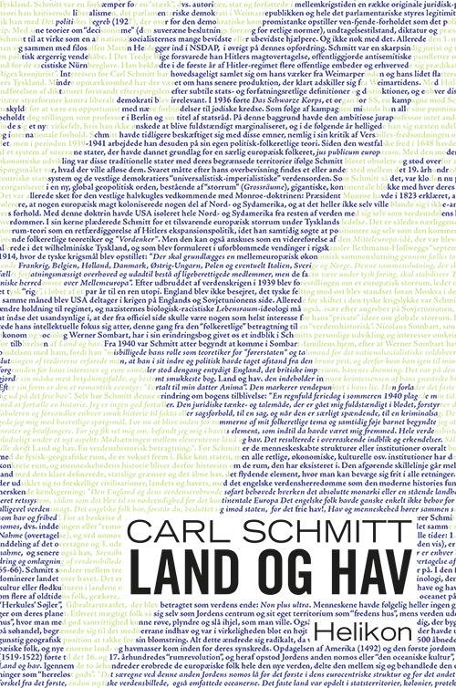 Cover for Carl Schmitt · Land og hav (Heftet bok) [1. utgave] (2014)