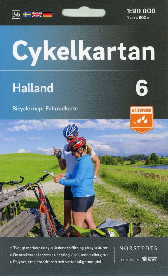 Cykelkartan: Halland - Norstedts - Książki - Norstedts - 9789113106120 - 27 kwietnia 2020