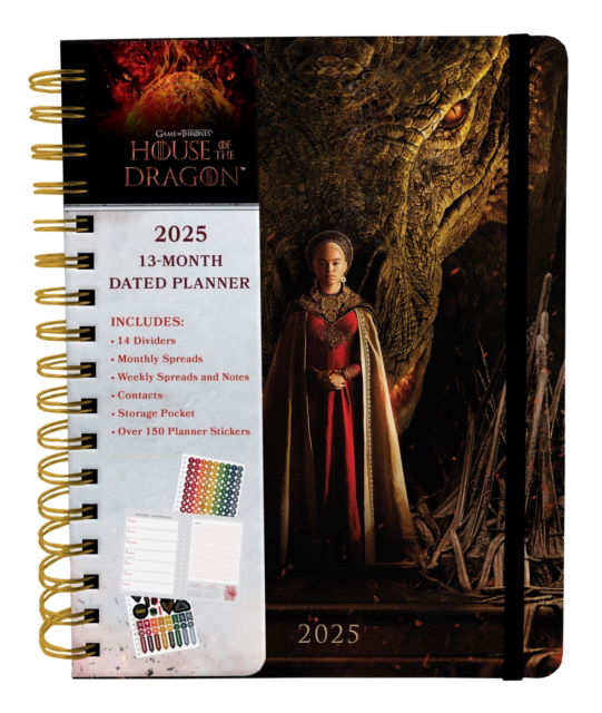 2025 House of the Dragon 13-Month Weekly Planner - Insights - Książki - Insight Editions - 9798886637120 - 3 września 2024