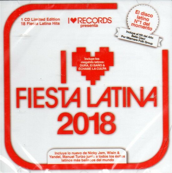 Cover for I Love Fiesta Latina 2018 / Various (CD) (2018)