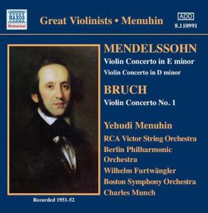 MENDELSSOHN / BRUCH: Violin Co - Menuhin,yehudi/+ - Muzyka - Naxos Historical - 0636943199121 - 18 kwietnia 2005