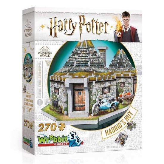 Harry Potter - Hagrid's Hut 270 Piece Wrebbit 3D Puzzle - Harry Potter Hagrids Hut 270pc Puzzle - Books - ASMODEE - 0665541005121 - June 30, 2023