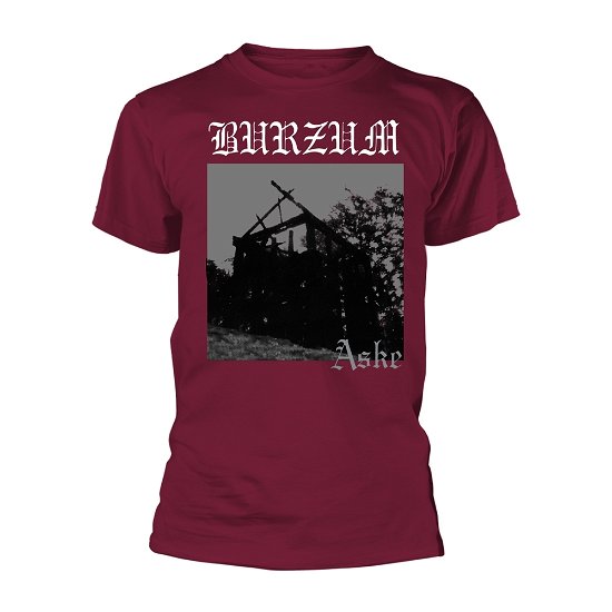Cover for Burzum · Aske (Maroon) (T-shirt) [size S] [Maroon edition] (2018)
