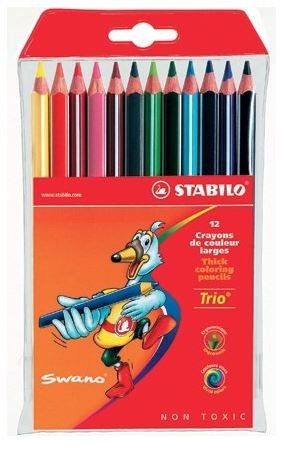 Kleurpotloden Stabilo Trio dik: 12 stuks (2031201) - Stabilo - Merchandise - Stabilo - 3168070203121 - 23. Juni 2017