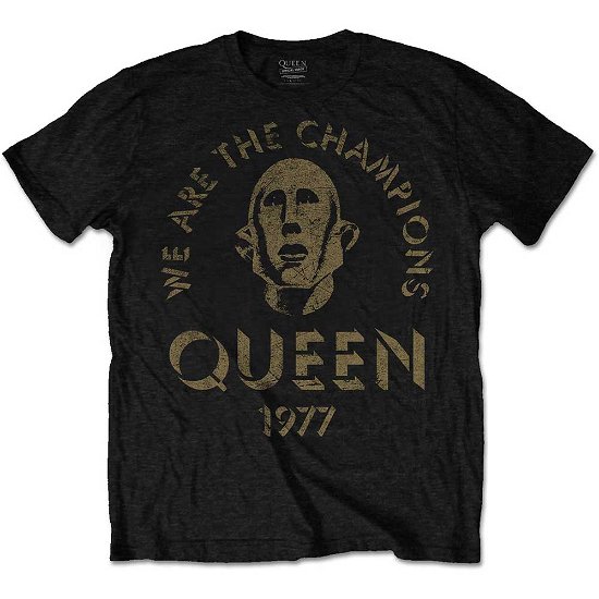 Queen Unisex T-Shirt: We Are The Champions - Queen - Produtos - Bravado - 5055979965121 - 