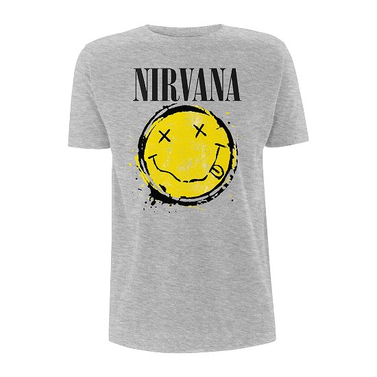 Cover for Nirvana · Smiley Splat (T-shirt) [size S] [Grey edition] (2018)