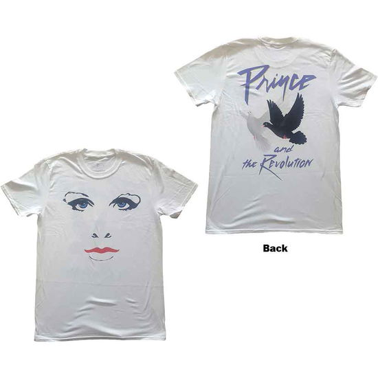 Prince Unisex T-Shirt: Faces & Doves (Back Print) - Prince - Merchandise -  - 5056368667121 - 