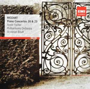 Mozart: Piano Concertos Nos 20 - Fischer,annie / Sir Adrian Boult - Musik - WARNER - 5099963656121 - 16. august 2012