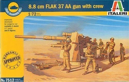 Cover for Italeri · Italeri - Italeri 7512s 1/72 8.8cm Flak 37 Aa Gun (Toys)