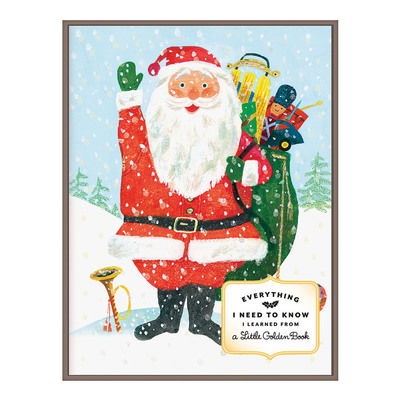 Cover for Galison · Everything I Need To Know I Learned From A Little Golden Book Santa Large Embellished Notecards (Flashcards) (2018)