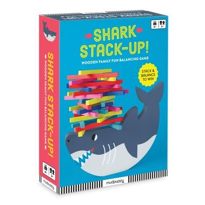 Cover for Mudpuppy · Shark Stack-up! Wooden Balancing Game (SPIL) (2024)