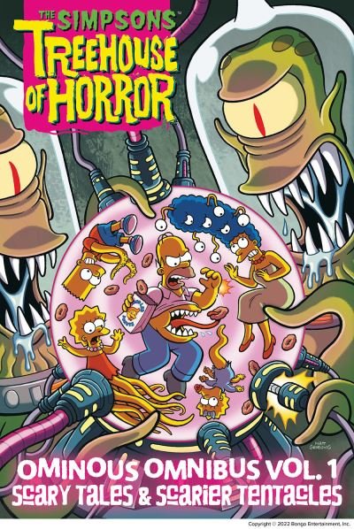 Cover for Matt Groening · The Simpsons Treehouse of Horror Ominous Omnibus Vol. 1: Scary Tales &amp; Scarier Tentacles - The Simpsons Treehouse of Horror (Hardcover Book) (2022)