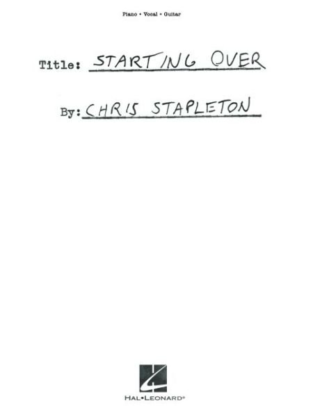 Cover for Chris Stapleton · Chris Stapleton - Starting Over (Paperback Bog) (2021)