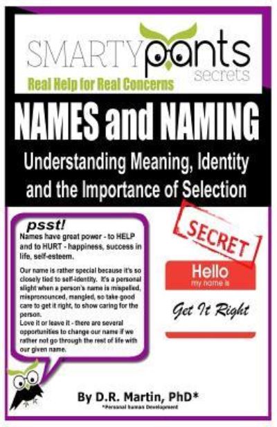 Cover for D R Martin · Names and Naming (Paperback Book) (2016)