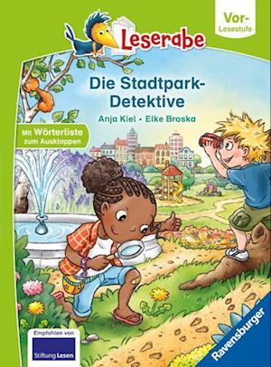 Cover for Anja Kiel · Die Stadtpark-Detektive - lesen lernen mit dem Leseraben - Erstlesebuch - Kinderbuch ab 5 Jahren - erstes Lesen - (Leserabe Vorlesestufe) (Book) (2024)