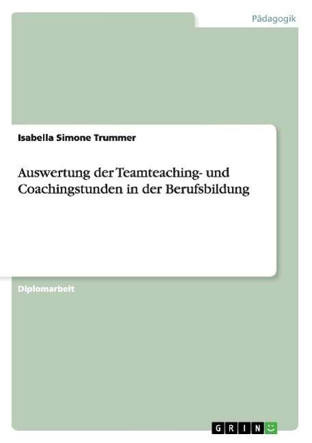 Cover for Trummer · Auswertung der Teamteaching- un (Book) [German edition] (2015)