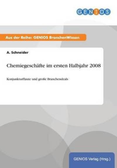 Cover for A Schneider · Chemiegeschafte Im Ersten Halbjahr 2008 (Paperback Book) (2015)