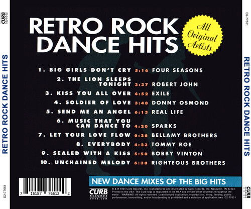 Cover for Retro Rock Dance Hits / Various · Retro Rock Dance Hits / Various-Retro Rock Dance H (CD) (1994)