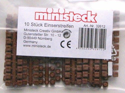 Cover for Ministeck · Ministeck 10x 1 Punt Kleuren Strips (Donkerbruin) (Toys)