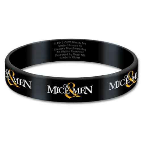 Of Mice & Men Gummy Wristband: Logo - Of Mice & Men - Produtos - Unlicensed - 5055295369122 - 25 de novembro de 2014