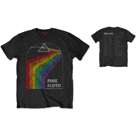 Pink Floyd Unisex T-Shirt: Dark Side of the Moon 1972 Tour (Back Print) - Pink Floyd - Gadżety - Perryscope - 5055979968122 - 