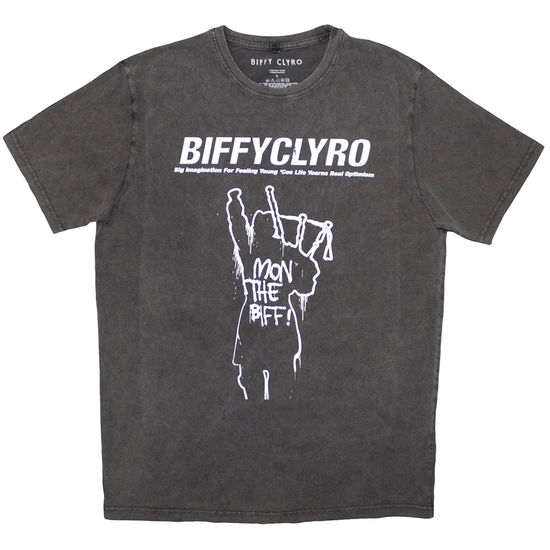 Cover for Biffy Clyro · Biffy Clyro Unisex Stone Wash T-Shirt: Big Imagination (Charcoal Grey) (T-shirt) [size S] (2025)