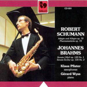 Cover for Schumann / Brahms · Adagio &amp; Allegro Op.70 (CD) (1996)