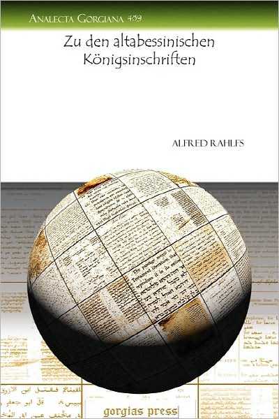 Cover for Alfred Rahlfs · Zu den altabessinischen Konigsinschriften - Analecta Gorgiana (Paperback Book) (2010)