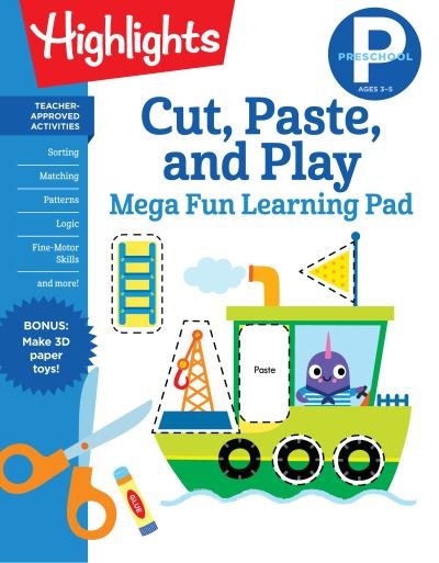 Cover for Highlights Learning · Preschool Cut, Paste, and Play Mega Fun Learning Pad - Highlights Mega Fun Learning Pads (Paperback Book) (2021)