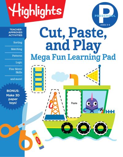 Cover for Highlights Learning · Preschool Cut, Paste, and Play Mega Fun Learning Pad - Highlights Mega Fun Learning Pads (Paperback Book) (2021)