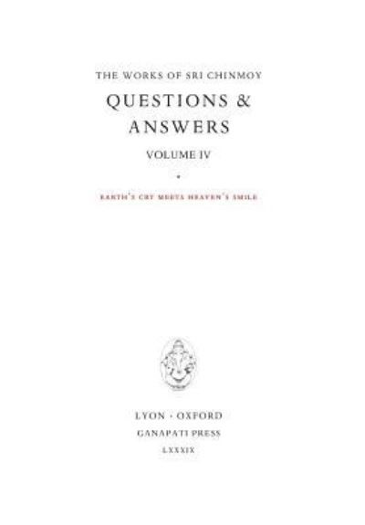 Cover for Sri Chinmoy · Answers IV (Innbunden bok) (2019)