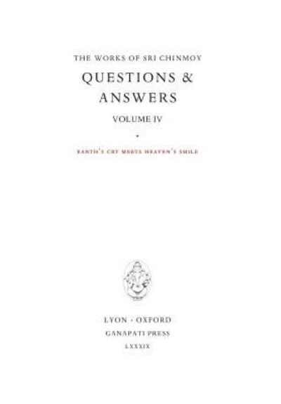 Cover for Sri Chinmoy · Answers IV (Gebundenes Buch) (2019)