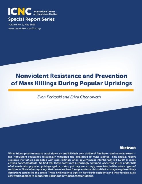 Cover for Evan Perkoski · Nonviolent Resistance and Prevention of Mass Killings During Popular Uprisings (Paperback Book) (2018)