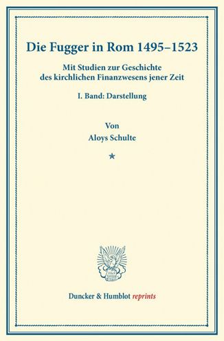 Cover for Schulte · Die Fugger in Rom 1495 1523. (Book) (2014)