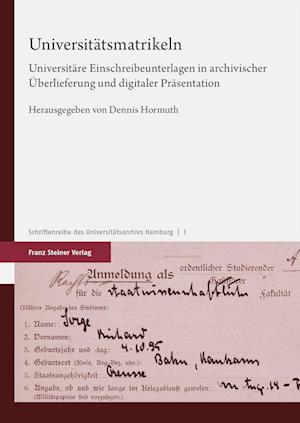 Cover for Dennis Hormuth · Universitatsmatrikeln (Book) (2023)