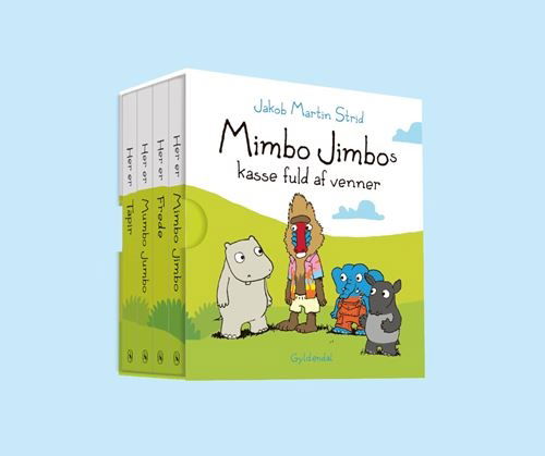 Cover for Jakob Martin Strid · Mimbo Jimbo: Mimbo Jimbos kasse fuld af venner (Cardboard Book) [1.º edición] (2023)