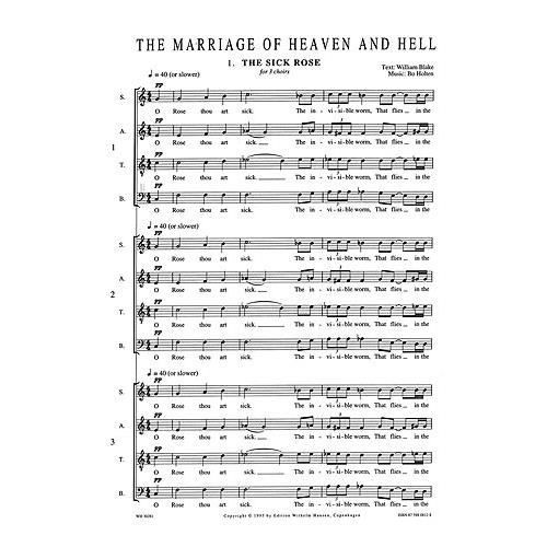 Cover for Bo Holten · Bo Holten: the Marriage of Heaven and Hell (Sheet music) (2015)