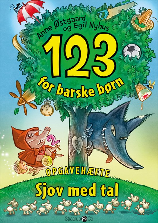 Cover for Rikke Ragna Christensen · 1 2 3 for barske børn - Opgavehæfte (Hardcover Book) [1º edição] (2021)