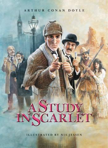 Cover for Sir Arthur Conan Doyle · A Study in Scarlet: Illustrated by Nis Jessen (Bound Book) [1st edition] (2022)