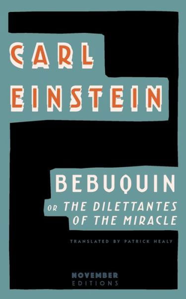 Cover for Carl Einstein · Bebuquin (Paperback Book) (2017)
