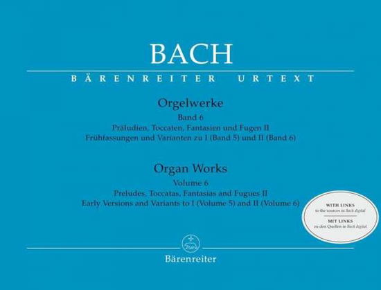 Cover for Bach · Orgelwerke, Partitur (Bok)