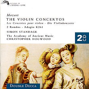 Mozart: Violin Concertos - Standage / Hogwood / Acad. Anc - Musiikki - POL - 0028945572123 - perjantai 21. joulukuuta 2001