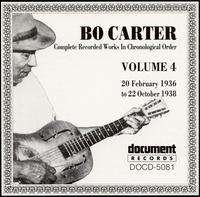 Cover for Bo Carter · Vol.4 1936 - 1938 (CD) (2002)