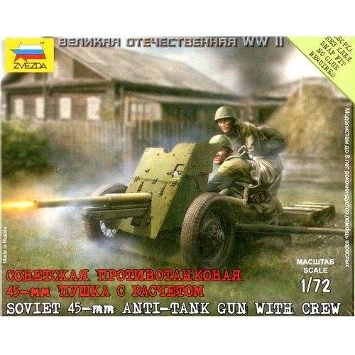 1/72 Soviet Gun 45mm - Zvezda - Fanituote -  - 4600327161123 - 
