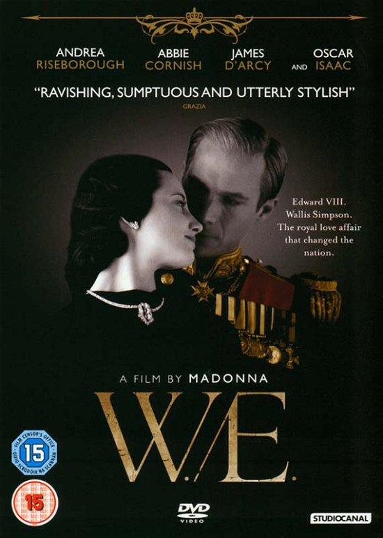 W.e - W.e. DVD DVD 2012 Abbie Cornish Andrea Riseborough James Darcy Jame... - Elokuva - Studio Canal (Optimum) - 5055201819123 - maanantai 4. kesäkuuta 2012