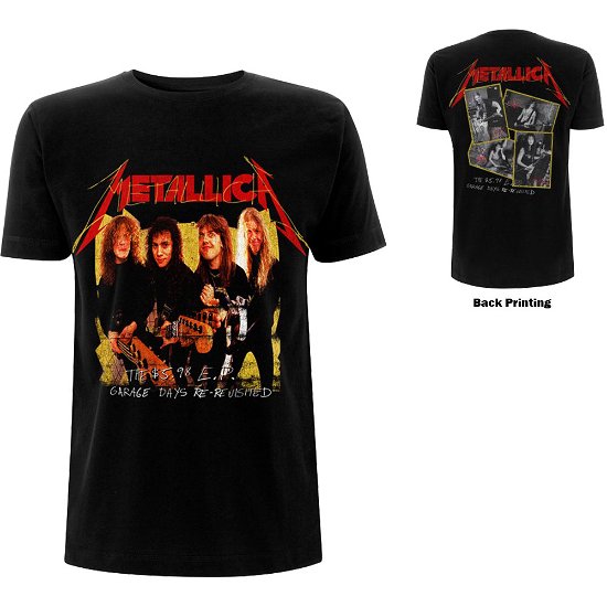 Metallica Unisex T-Shirt: Garage Photo Yellow (Back Print) - Metallica - Koopwaar -  - 5056187703123 - 