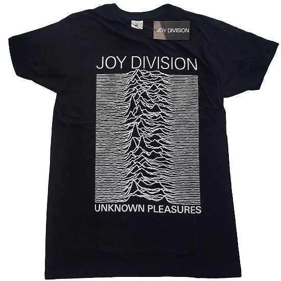 Joy Division Unisex T-Shirt: Unknown Pleasures White On Black - Joy Division - Fanituote -  - 5056368692123 - 