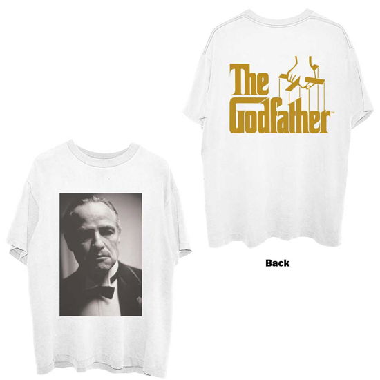 The Godfather Unisex T-Shirt: Brando B&W (Back Print) - Godfather - The - Merchandise -  - 5056561019123 - 