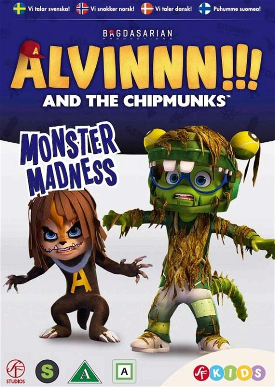 Cover for Alvin &amp; De Frække Jordegern · Alvinnn!!! &amp; the Chipmunks - Monster Madness (DVD) (2017)