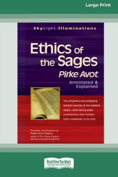 Cover for Rabbi Rami Shapiro · Ethics of the Sages (Pocketbok) (2014)